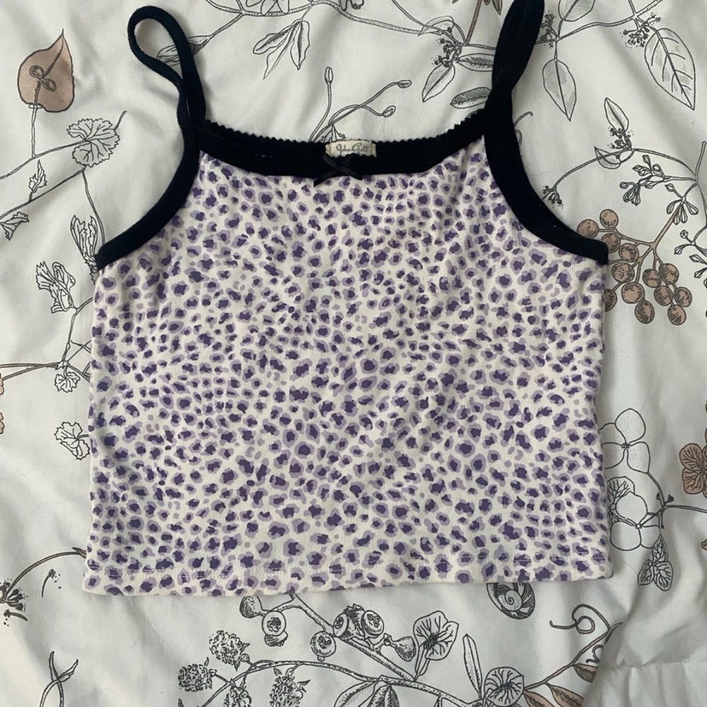 Rare Purple Leopard Print Brandy Melville Tank